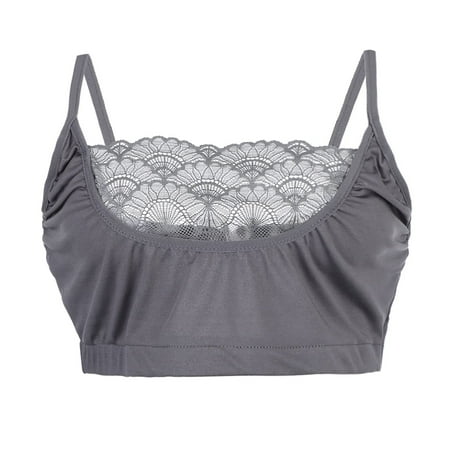 Mlqidk Women s Sexy Lace Bra Non Padded Underwire Unlined Bra Full Coverage Lace Bralette Gray XXXXL