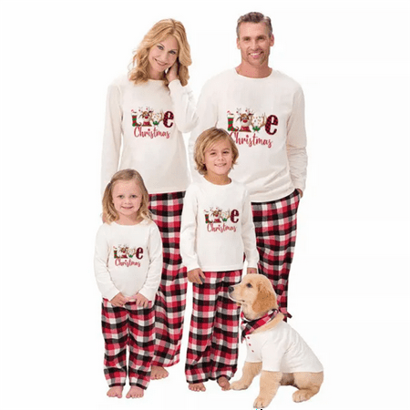 Matching Family Pajamas Sets Christmas Pjs Letter and Cute Deer Print Top and Plaid Pants Jammies Sleepwear
Matching Family Pajamas Sets Christmas Pjs Letter and Cute Deer Print Top and Plaid Pants Jammies Sleepwear