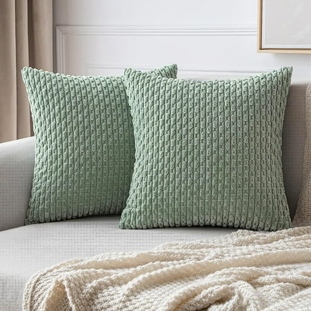 MIULEE Throw Pillow Covers Soft Corduroy Decorative Set of 2 Boho Striped Pillow Covers Pillowcases Farmhouse Home Decor for Couch Bed Sofa Living Room Spring 16x16 Inch Greyish Green
MIULEE Throw Pillow Covers Soft Corduroy Decorative Set of 2 Boho Striped Pillow Covers Pillowcases Farmhouse Home Decor for Couch Bed Sofa Living Room Spring 16x16 Inch Greyish Green