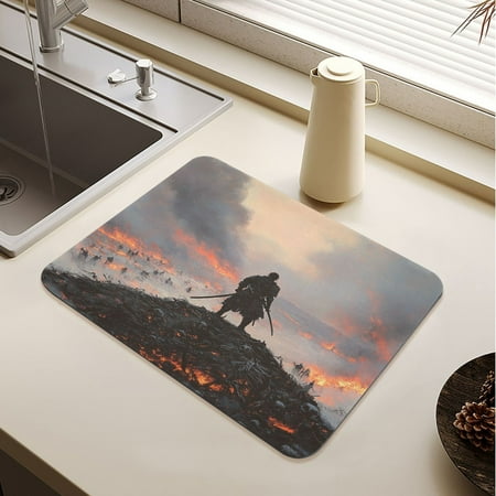 Double Edged Swordsman Drying Mat Diatomaceous Earth Super Absorbent Non-slip Rubber Sole Heat Resistant 230 Degrees Fahrenheit 19.7×15.7in
Double Edged Swordsman Drying Mat Diatomaceous Earth Super Absorbent Non-slip Rubber Sole Heat Resistant 230 Degrees Fahrenheit 19.7×15.7in