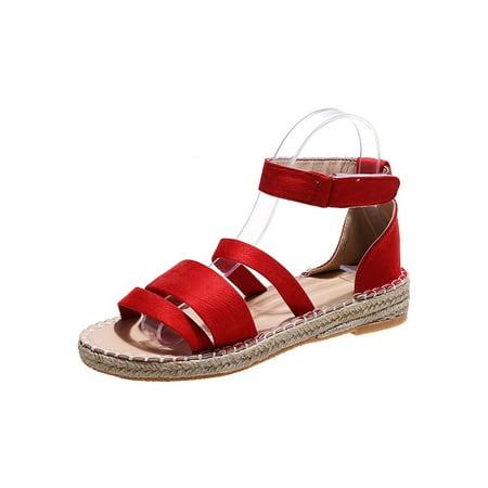 Tenmix Womens Sandals Summer Espadrilles Beach Flat Sandal Ankle Strap Casual Shoes Ladies Comfort Lightweight Red 8.5
Tenmix Womens Sandals Summer Espadrilles Beach Flat Sandal Ankle Strap Casual Shoes Ladies Comfort Lightweight Red 8.5
