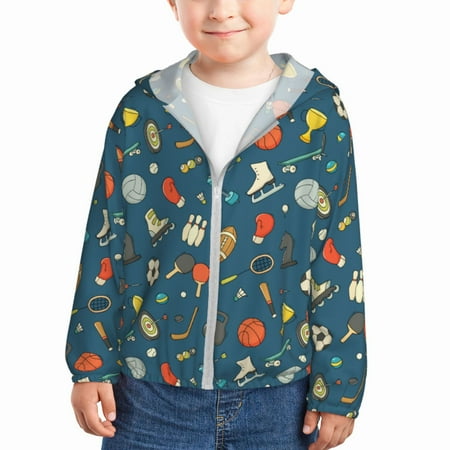 Gaeub Sports Ball Print Athletic Sun Protection Hoodie for Kids Long Sleeve Outdoor UV Shirt Running Fishing Top for Boys Girls-5 Years
Gaeub Sports Ball Print Athletic Sun Protection Hoodie for Kids Long Sleeve Outdoor UV Shirt Running Fishing Top for Boys Girls-5 Years