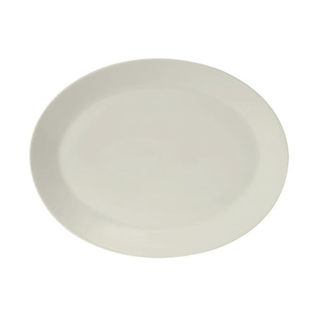 Tuxton Modena Pearl White 13-Inch x 10-1/8-Inch Oval Platter Pack of 12