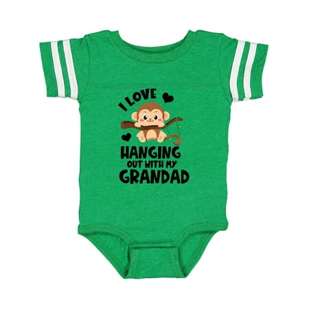 Inktastic Monkey I Love Hanging out with My Grandad Gift Baby Boy or Baby Girl Bodysuit