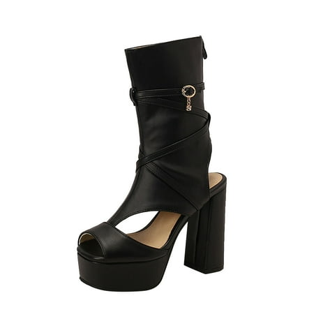 Fsqjgq Boots Women Size 6 Women Ankle Boots Spring and Summer Fashion Open Toe Solid Color Simple Comfortable Waterproof Platform Thick Heel Square Heel Womens Suede Fringe Boots Black 39
Fsqjgq Boots Women Size 6 Women Ankle Boots Spring and Summer Fashion Open Toe Solid Color Simple Comfortable Waterproof Platform Thick Heel Square Heel Womens Suede Fringe Boots Black 39
