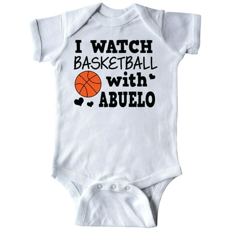 Inktastic I Watch Basketball with Abuelo Gift Baby Boy Bodysuit