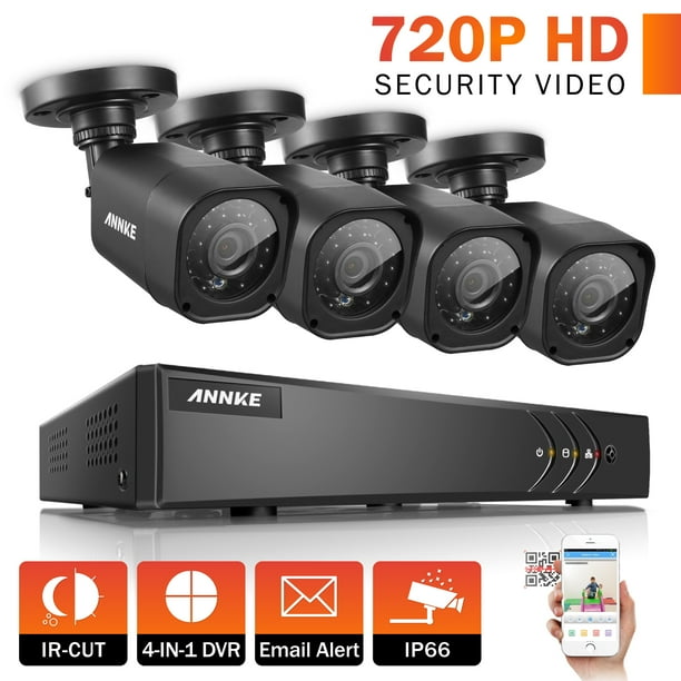 ANNKE Security Camera System 16CH TVL 1080P Video Surveillance kits 4Pcs 720P AHD Weatherproof Outdoor CCTV Camera(0-NO HDD,2-2TB HDD)