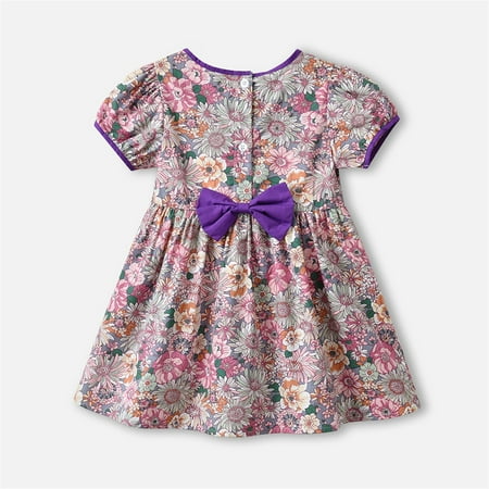 kpoplk Little Girl Dresses Kids Toddler Baby Girls Spring Summer Flower Print Short Sleeve Princess Dress Dresses For Girls(Purple)
kpoplk Little Girl Dresses Kids Toddler Baby Girls Spring Summer Flower Print Short Sleeve Princess Dress Dresses For Girls(Purple)