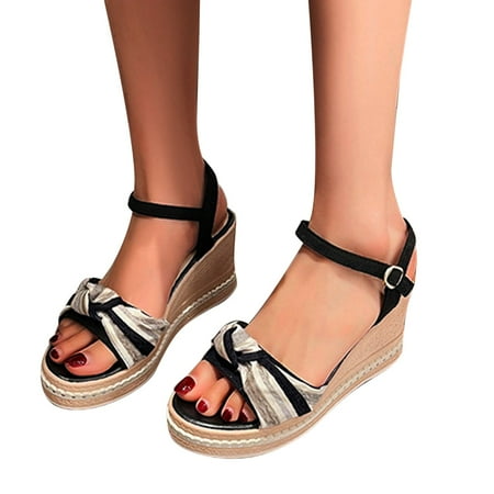 Cathalem Shoes Stripe Breathable Wedge Ladies Sandals Buckle Beach Bow Strap Women s high heels Womens Boots Knee High Heels Black 8.5
Cathalem Shoes Stripe Breathable Wedge Ladies Sandals Buckle Beach Bow Strap Women s high heels Womens Boots Knee High Heels Black 8.5
