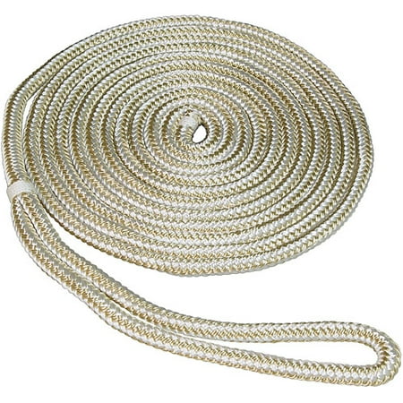 SeaSense Double-Braid Nylon Dock Line, 1/2" x 20', 12" Eye, 