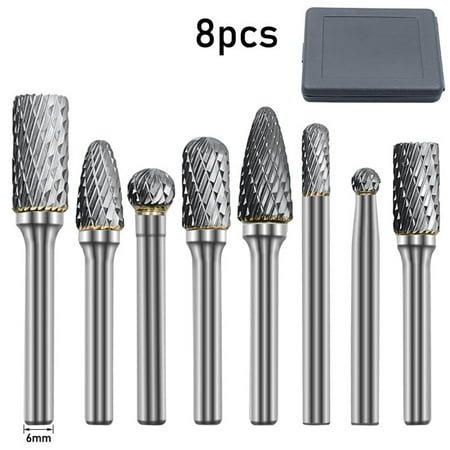 BAMILL 8pcs 1/4in Shank Diameter Double Cut Rotary Files Metal Grinding Tool Drill Bits
BAMILL 8pcs 1/4in Shank Diameter Double Cut Rotary Files Metal Grinding Tool Drill Bits