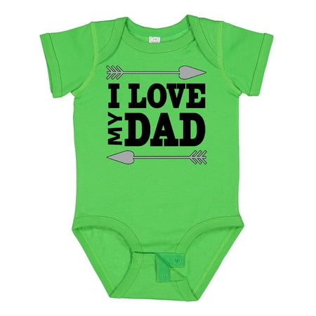 Inktastic I Love My Dad- Hearts and Arrows Gift Baby Boy or Baby Girl Bodysuit