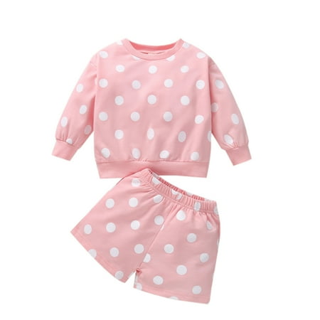Musuos Little Girl’s Casual T-shirt and Shorts Set Fashion Dot Long Sleeve Tops and Short Pants
Musuos Little Girl’s Casual T-shirt and Shorts Set Fashion Dot Long Sleeve Tops and Short Pants