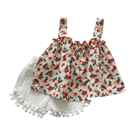 Summer Simple Toddler Girls Floral Printed Camisole Fashion Shorts 2PCS Set Kids Child Clothing Streetwear Dailywear Outwear
Summer Simple Toddler Girls Floral Printed Camisole Fashion Shorts 2PCS Set Kids Child Clothing Streetwear Dailywear Outwear