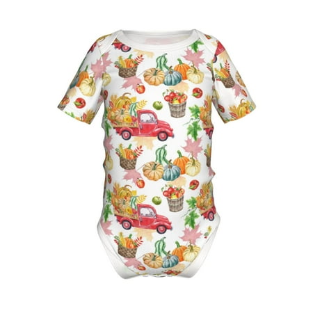 Lukts Fall harvest truck pumpkin Print Baby Short Sleeve Romper Onesie for Newborn Baby Boys and Girls-9M
Lukts Fall harvest truck pumpkin Print Baby Short Sleeve Romper Onesie for Newborn Baby Boys and Girls-9M