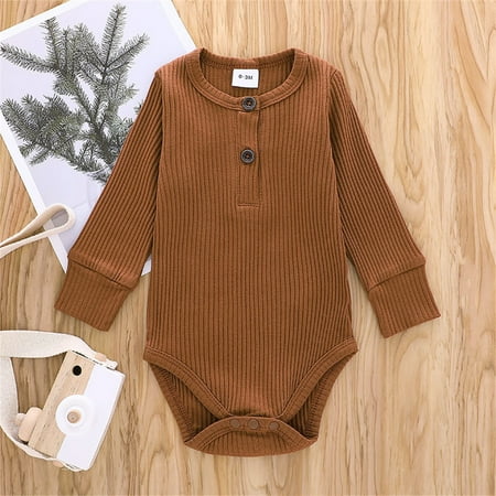 TOWED22 Sweatshirt Romper Baby Boys Baby Boy and Girl Romper Long Sleeve Onesie Cute Graphics Quick Snap Bottom Brown
TOWED22 Sweatshirt Romper Baby Boys Baby Boy and Girl Romper Long Sleeve Onesie Cute Graphics Quick Snap Bottom Brown