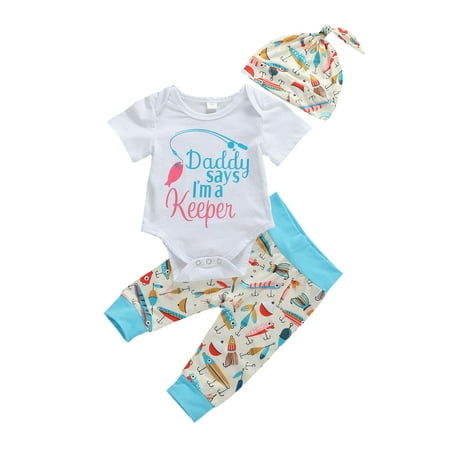 jaweiw Baby Boys Summer Outfits Set Short Sleeve Letter Print O-neck Romper+Cartoon Fish Print Long Pants+Hat
jaweiw Baby Boys Summer Outfits Set Short Sleeve Letter Print O-neck Romper+Cartoon Fish Print Long Pants+Hat