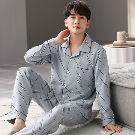 PIKADINGNIS Autumn Winter Mens Cotton Pajamas Button Lapel Sleepwear Simple Pajama Sets Casual Sleep&Lounge Pyjamas 3XL 4XL Male Pijama
PIKADINGNIS Autumn Winter Mens Cotton Pajamas Button Lapel Sleepwear Simple Pajama Sets Casual Sleep&Lounge Pyjamas 3XL 4XL Male Pijama