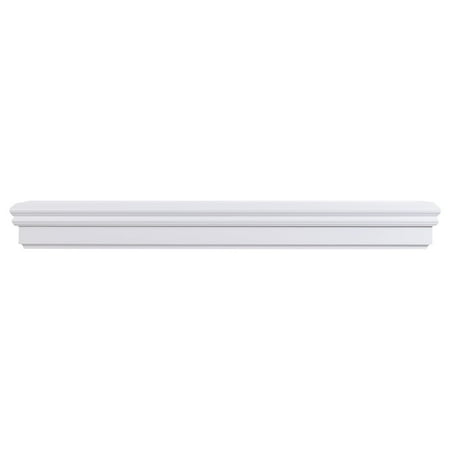 Monroe 72 inch Wooden Fireplace Mantel Shelf - White Paint