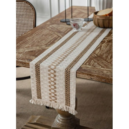 SEARIPE Macrame Table Runners with Tassels Cotton Linen Boho Table Runner for Wedding Bridal Shower Kitchen Dining Home Decor 12 x71
SEARIPE Macrame Table Runners with Tassels Cotton Linen Boho Table Runner for Wedding Bridal Shower Kitchen Dining Home Decor 12 x71