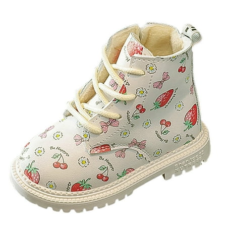 Sweetheart Strawberry Girls Short Boots Autumn And Winter New Girls Plush Cotton Leather Boots White 26
Sweetheart Strawberry Girls Short Boots Autumn And Winter New Girls Plush Cotton Leather Boots White 26