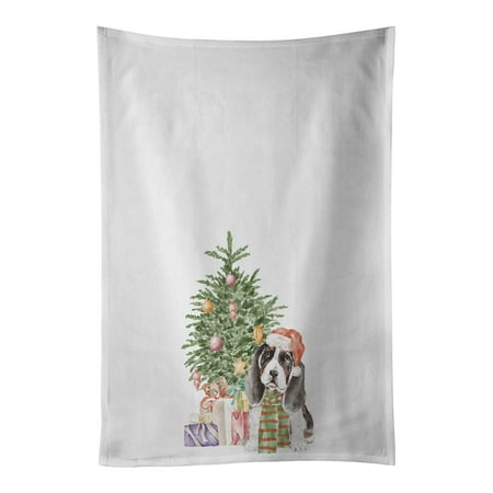 Basset Hound Puppy Christmas Presents and Tree White Kitchen Towel Set of 2 19 in x 28 in
Basset Hound Puppy Christmas Presents and Tree White Kitchen Towel Set of 2 19 in x 28 in
