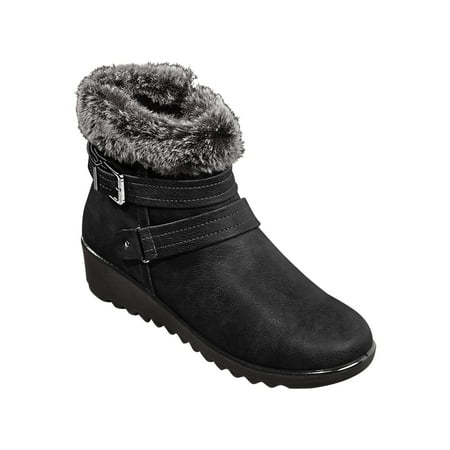 Faux-Fur Cuff Zip Bootie