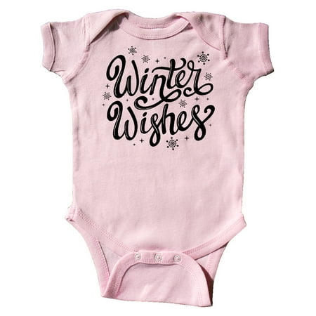Inktastic Winter Wishes Hand Lettering in Black with Snowflakes Gift Baby Boy or Baby Girl Bodysuit
Inktastic Winter Wishes Hand Lettering in Black with Snowflakes Gift Baby Boy or Baby Girl Bodysuit