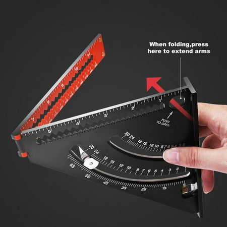 Aluminum Alloy Triangle Ruler 2-in-1 Triangle Bracket Extendable Arm Tool Triangle Square Ruler Measuring Tool for Engineer Carpenter
Aluminum Alloy Triangle Ruler 2-in-1 Triangle Bracket Extendable Arm Tool Triangle Square Ruler Measuring Tool for Engineer Carpenter