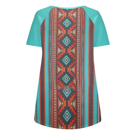Simplmasygenix Women Tops Summer Clearance Women Casual Retro Western Aztec Print Short Sleeve Ethnic V-Neck Zipper T-Shirts Tops
Simplmasygenix Women Tops Summer Clearance Women Casual Retro Western Aztec Print Short Sleeve Ethnic V-Neck Zipper T-Shirts Tops