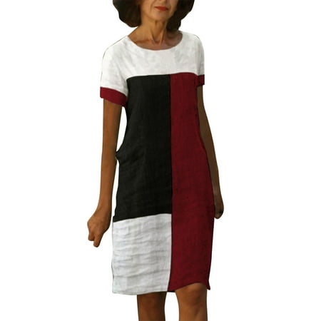 Sayhi Women Summer Linen Dresses Half Sleeve O Neck Dress Floral Print Knee Length Flat Dress Shoe for Women
Sayhi Women Summer Linen Dresses Half Sleeve O Neck Dress Floral Print Knee Length Flat Dress Shoe for Women