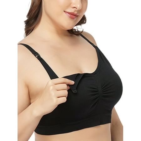 Beiwei Women Comfort Full Coverage Bra Wirefree Support Nursing Bras Push Up Breastfeeding Bralette Black 4XL
Beiwei Women Comfort Full Coverage Bra Wirefree Support Nursing Bras Push Up Breastfeeding Bralette Black 4XL