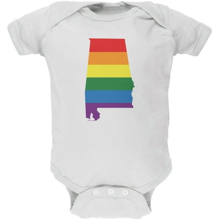 Alabama LGBT Gay Pride Rainbow White Soft Baby One Piece - 12-18 months
Alabama LGBT Gay Pride Rainbow White Soft Baby One Piece - 12-18 months