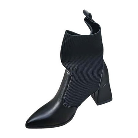 BELLZELY Compression Socks for Women Clearance Women s Fashion Retro Splicing Boots Chunky Heel Middle-Heels Pointed Toe Knitting Boots
BELLZELY Compression Socks for Women Clearance Women s Fashion Retro Splicing Boots Chunky Heel Middle-Heels Pointed Toe Knitting Boots