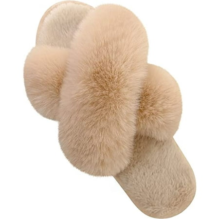 Women s Cross Band Slippers Soft Plush Furry Cozy Open Toe House Shoes Indoor Outdoor Faux Rabbit Fur Warm Comfy Slip On Breathable
Women s Cross Band Slippers Soft Plush Furry Cozy Open Toe House Shoes Indoor Outdoor Faux Rabbit Fur Warm Comfy Slip On Breathable