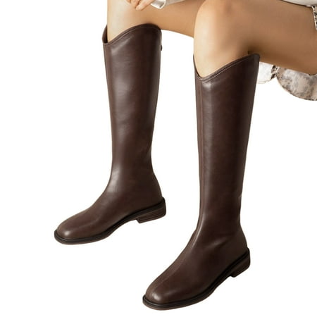 Mepaouo Womens Knee High Boots Square Toe Heel Zipper Winter Walking Long Tall Boots(Brown 9)
Mepaouo Womens Knee High Boots Square Toe Heel Zipper Winter Walking Long Tall Boots(Brown 9)