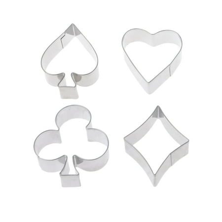 AOOOWER 4 Pcs Stainless Steel Cookie Cutter Set Poker Pastry Cake Biscuit Cutting Molds
AOOOWER 4 Pcs Stainless Steel Cookie Cutter Set Poker Pastry Cake Biscuit Cutting Molds