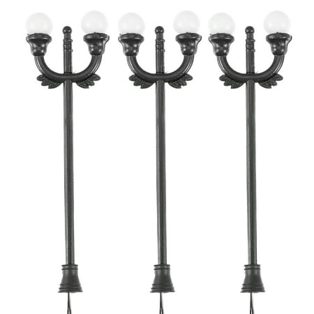 3 Pcs Sand Table Model Lamp Landscape Street Lamp Model Lamp Park Lamp (2 Lamps)