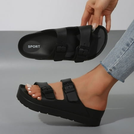 FDGHYTBF Comfortable Arch Support Flat Sandals - Adjustable Double Buckle Waterproof Fashion Beach Slide Breathable Soft Lightweight Easy to Wear - Perfect for Summer Beach Po
FDGHYTBF Comfortable Arch Support Flat Sandals - Adjustable Double Buckle Waterproof Fashion Beach Slide Breathable Soft Lightweight Easy to Wear - Perfect for Summer Beach Po