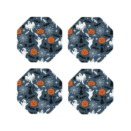 Fuzoiu Halloween Print Leather Coasters Set Drink Coasters Set of 4 for Tabletop Protection Durable PVC Coasters Home Décor and Housewarming Gift-Octagon
Fuzoiu Halloween Print Leather Coasters Set Drink Coasters Set of 4 for Tabletop Protection Durable PVC Coasters Home Décor and Housewarming Gift-Octagon