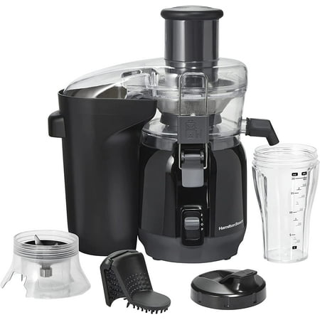 

Juice & Blend 2-in-1 Juicer Machine and 20 oz. Blender Big Mouth Large 3” Feed Chute for Whole Fruits and Vegetables Easy to Clean Centrifugal Extractor 800W Motor Black (67970)