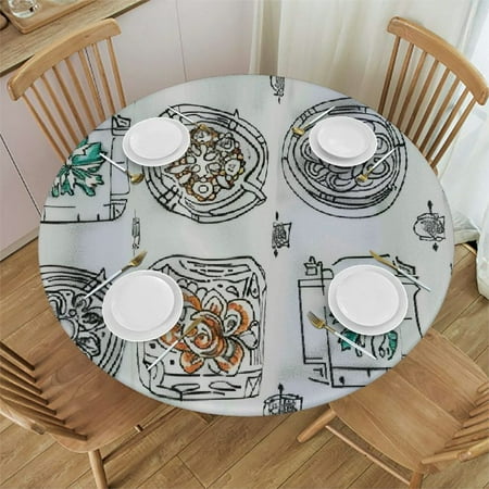 Orinice Pattern Round Table Cover Stain Resistant Washable for Indoor Outdoor Kitchen Dining Wedding Parties Picnic Farmhouse 100% Polyester Fiber 42-46
Orinice Pattern Round Table Cover Stain Resistant Washable for Indoor Outdoor Kitchen Dining Wedding Parties Picnic Farmhouse 100% Polyester Fiber 42-46