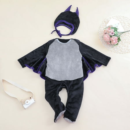Lilgiuy Toddler Kids Boys Girls Halloween Cute Funny Coral Fleece Bat-sleeve Romper Jumpsuit Hat Suit,Black 18-24 Months
Lilgiuy Toddler Kids Boys Girls Halloween Cute Funny Coral Fleece Bat-sleeve Romper Jumpsuit Hat Suit,Black 18-24 Months
