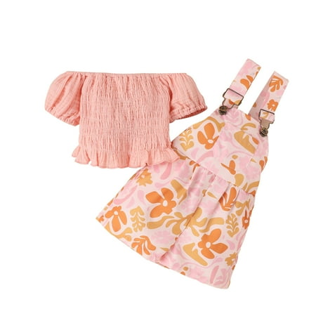 HZEWLS Baby Girls Overalls T-Shirt Floral Kids Outfits Daily Casual Wear (Pink 3T)
HZEWLS Baby Girls Overalls T-Shirt Floral Kids Outfits Daily Casual Wear (Pink 3T)