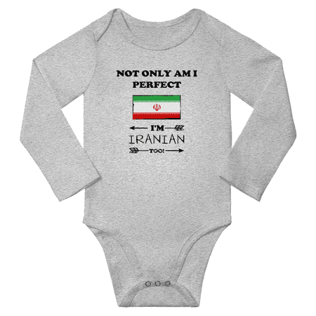 Not Only am i Perfect I m Iranian Too! Baby Long Sleeve Bodysuit Unisex Gifts (Gray 6 Months)
Not Only am i Perfect I m Iranian Too! Baby Long Sleeve Bodysuit Unisex Gifts (Gray 6 Months)