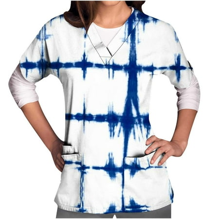 Yyeselk Scrubs Tops for Women Plus Size Short Sleeve Colorful Leaf Printed Working Uniform V Neck Holiday Funny Nursing Uniform with Pockets Blue S
Yyeselk Scrubs Tops for Women Plus Size Short Sleeve Colorful Leaf Printed Working Uniform V Neck Holiday Funny Nursing Uniform with Pockets Blue S