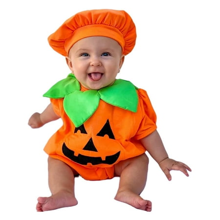 IZhansean Newborn Infant Baby Boy Girl Halloween Outfits Cute Pumpkin Romper Bodysuit Jumpsuit with Hat Clothes Orange 6-12 Months
IZhansean Newborn Infant Baby Boy Girl Halloween Outfits Cute Pumpkin Romper Bodysuit Jumpsuit with Hat Clothes Orange 6-12 Months