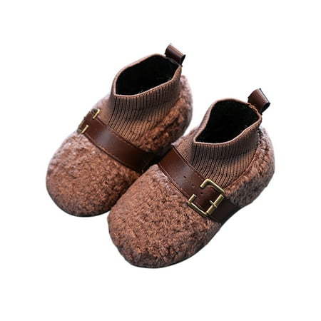 Ferndule Kids Non-Slip Warm Lined Winter Warm Shoe Dress Plush Sock Shoes Walking Comfort Slipper Booties Khaki 9C
Ferndule Kids Non-Slip Warm Lined Winter Warm Shoe Dress Plush Sock Shoes Walking Comfort Slipper Booties Khaki 9C