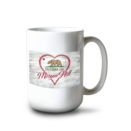 15 fl oz Ceramic Mug Morgan Hill California State Bear with Heart Contour Dishwasher & Microwave Safe
15 fl oz Ceramic Mug Morgan Hill California State Bear with Heart Contour Dishwasher & Microwave Safe