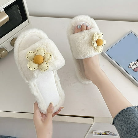 Cathalem Bedroom Slippers Women Womens Winter Slippers Indoor Home Cute Flower Animal Lightweight Warm Cotton Slippers Shoes White 6
Cathalem Bedroom Slippers Women Womens Winter Slippers Indoor Home Cute Flower Animal Lightweight Warm Cotton Slippers Shoes White 6